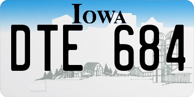 IA license plate DTE684