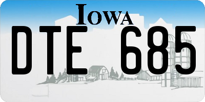 IA license plate DTE685