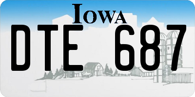 IA license plate DTE687