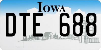 IA license plate DTE688