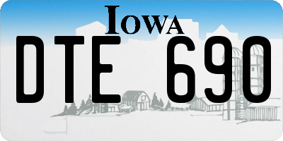 IA license plate DTE690