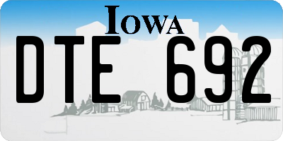 IA license plate DTE692