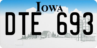 IA license plate DTE693