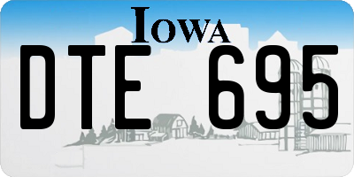 IA license plate DTE695