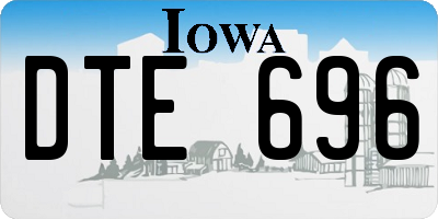 IA license plate DTE696