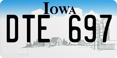 IA license plate DTE697