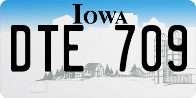 IA license plate DTE709