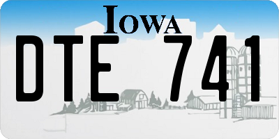 IA license plate DTE741