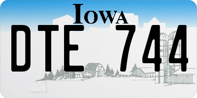 IA license plate DTE744