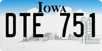 IA license plate DTE751