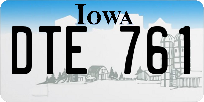 IA license plate DTE761