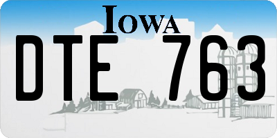 IA license plate DTE763