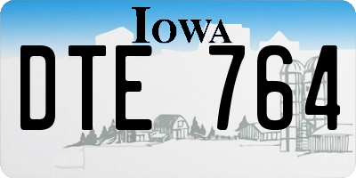 IA license plate DTE764