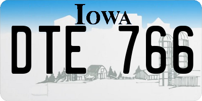 IA license plate DTE766