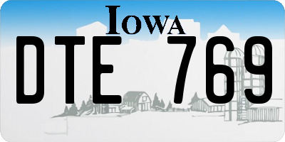 IA license plate DTE769