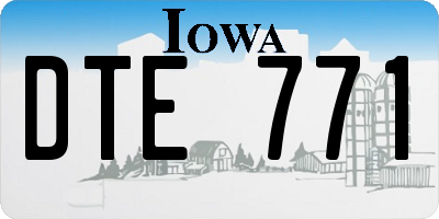 IA license plate DTE771