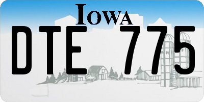 IA license plate DTE775