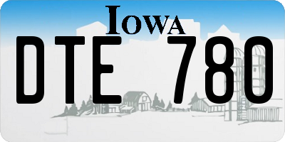 IA license plate DTE780