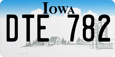 IA license plate DTE782