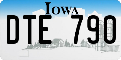 IA license plate DTE790