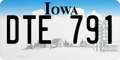 IA license plate DTE791