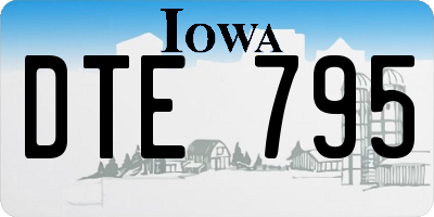 IA license plate DTE795