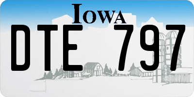 IA license plate DTE797