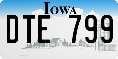 IA license plate DTE799