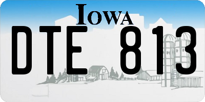 IA license plate DTE813