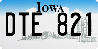 IA license plate DTE821