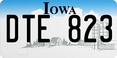 IA license plate DTE823