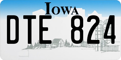 IA license plate DTE824