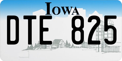 IA license plate DTE825