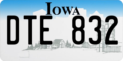 IA license plate DTE832