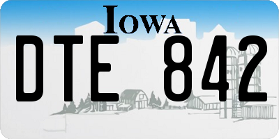 IA license plate DTE842