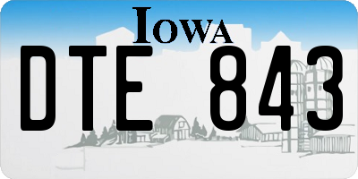 IA license plate DTE843