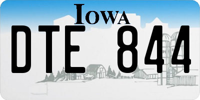 IA license plate DTE844