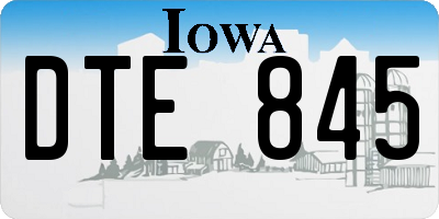 IA license plate DTE845