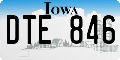 IA license plate DTE846