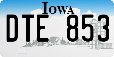 IA license plate DTE853