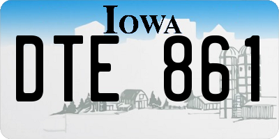 IA license plate DTE861