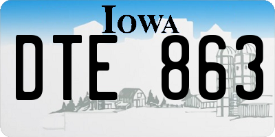 IA license plate DTE863