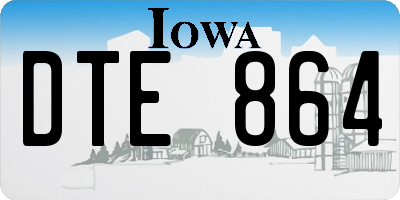 IA license plate DTE864