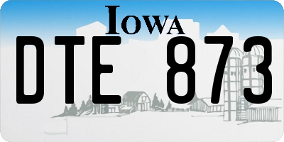 IA license plate DTE873