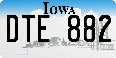 IA license plate DTE882