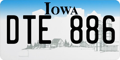 IA license plate DTE886