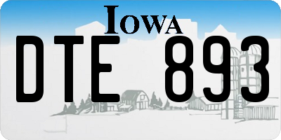 IA license plate DTE893