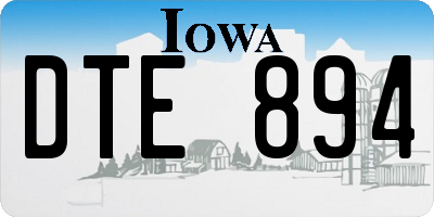 IA license plate DTE894