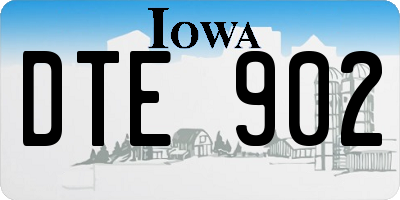 IA license plate DTE902