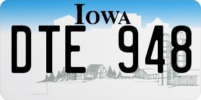 IA license plate DTE948